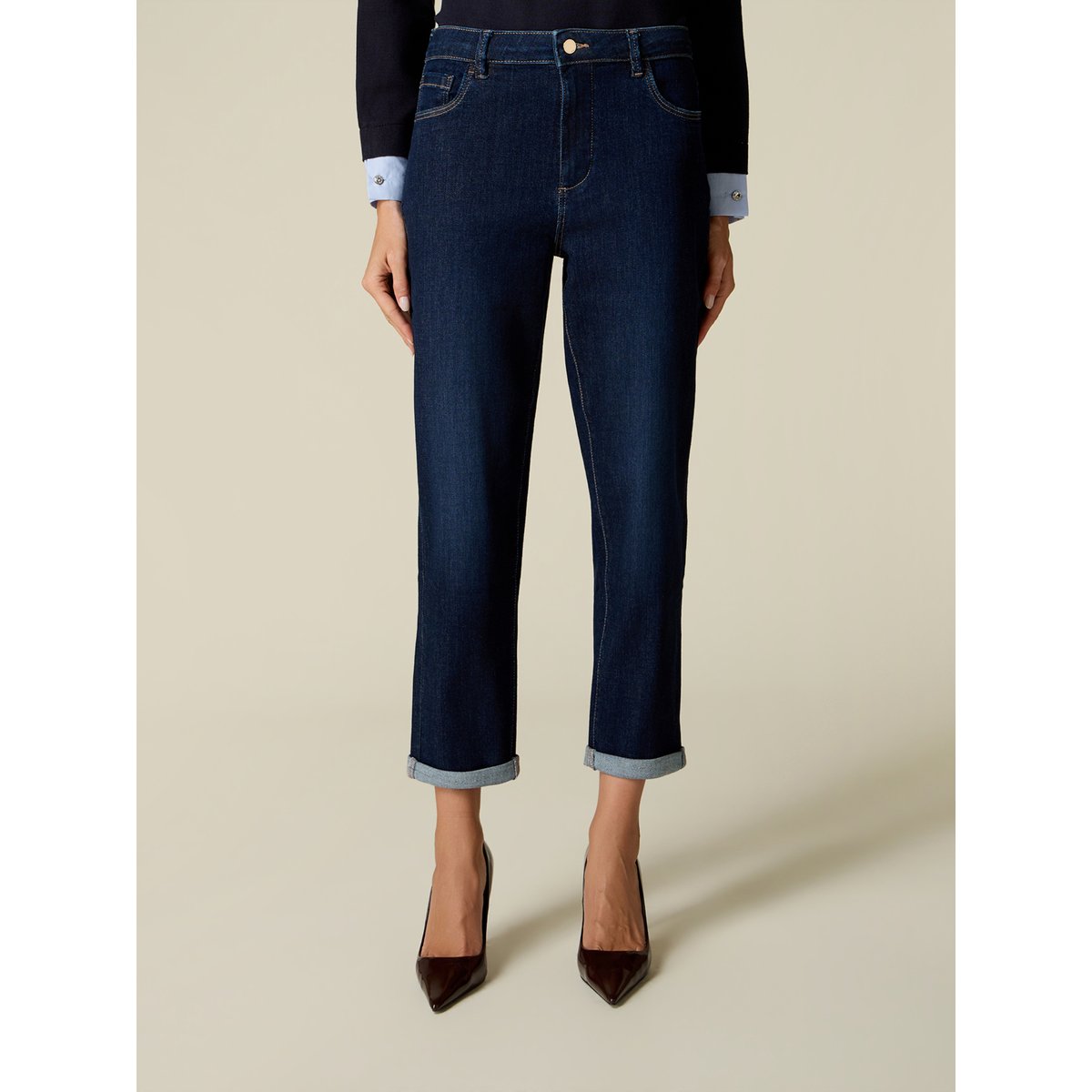 Jean boyslim bleu foncé bleu, OLTRE