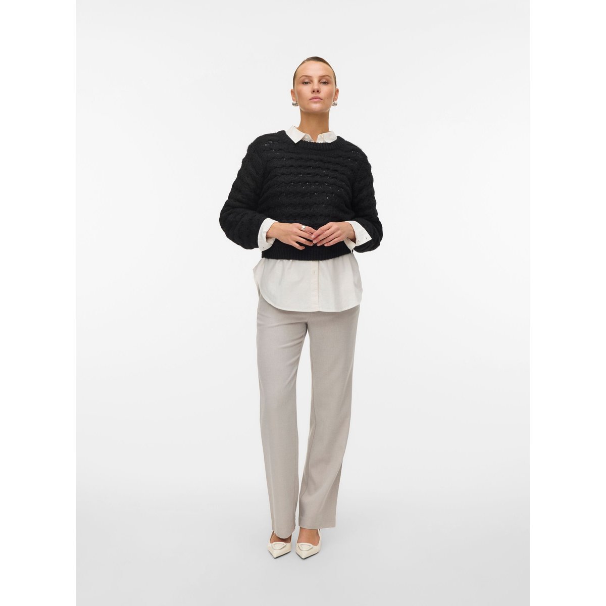 Pull En Maille black 1, VERO MODA