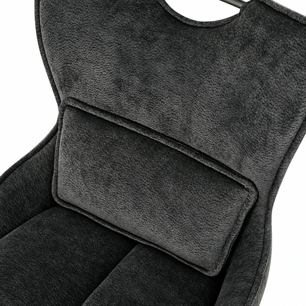 Chaise pivotante coussin et poignée tissu gris (lot de 2) IENA gris, PIER IMPORT