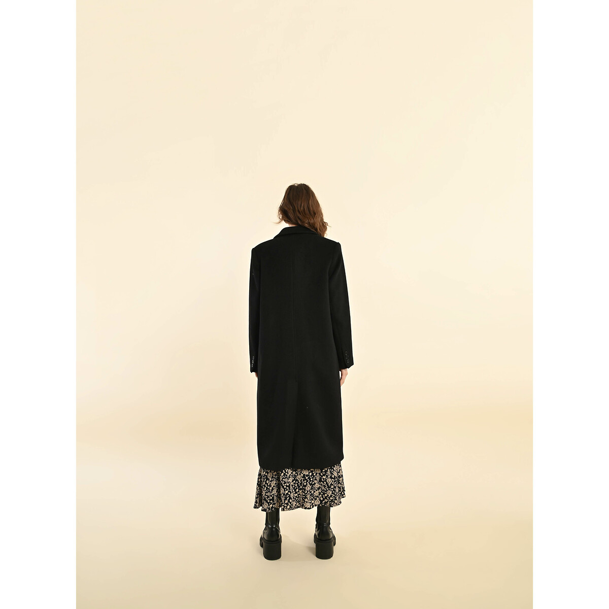 Long Wool Mix Coat black, MOLLY BRACKEN