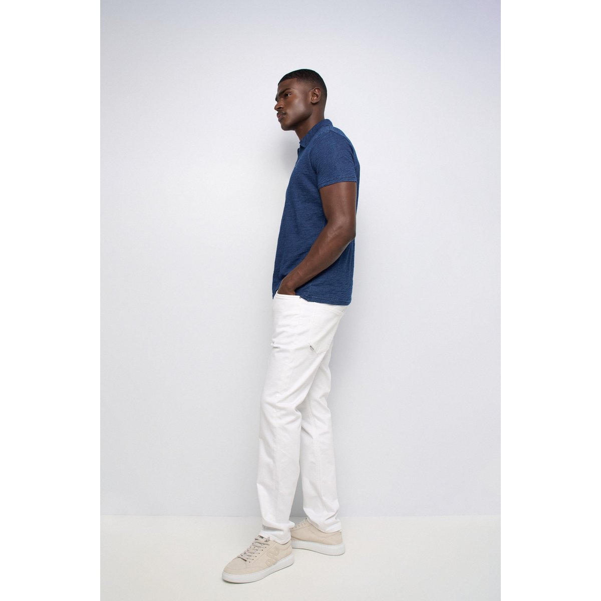 POLO AVEC BRANDING bleu lagon, SALSA JEANS