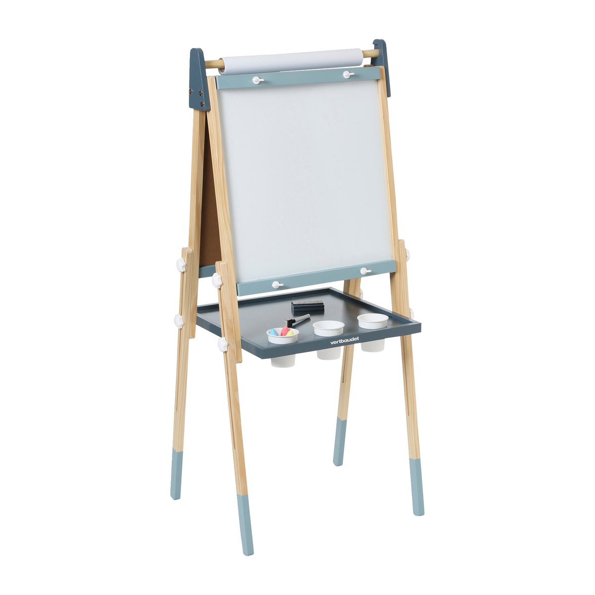 Tableau pliable et réglable en hauteur 3 en 1 marine, VERTBAUDET