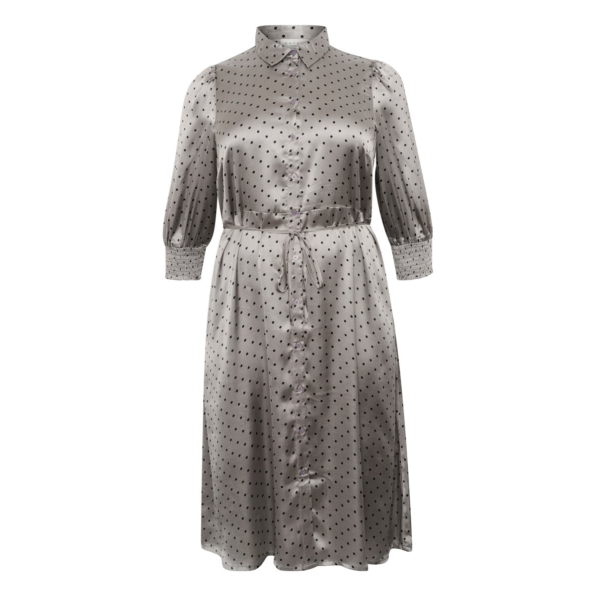 Dress gris steeple gray black dot, KAFFE CURVE