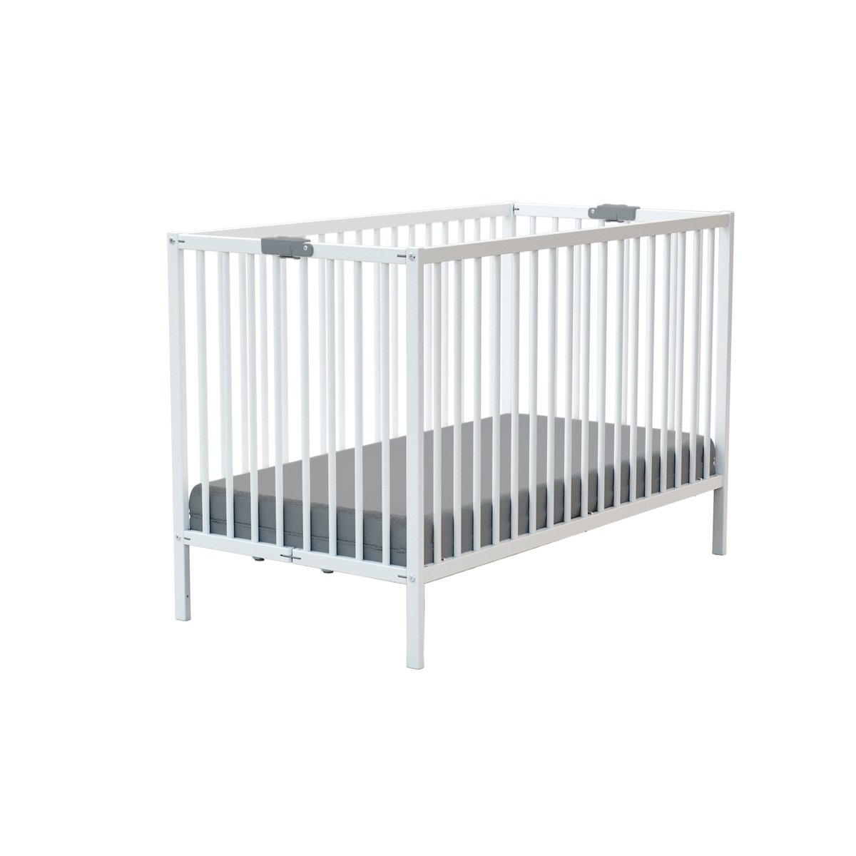 Lit bébé pliant en bois FLEX blanc, WEBABY