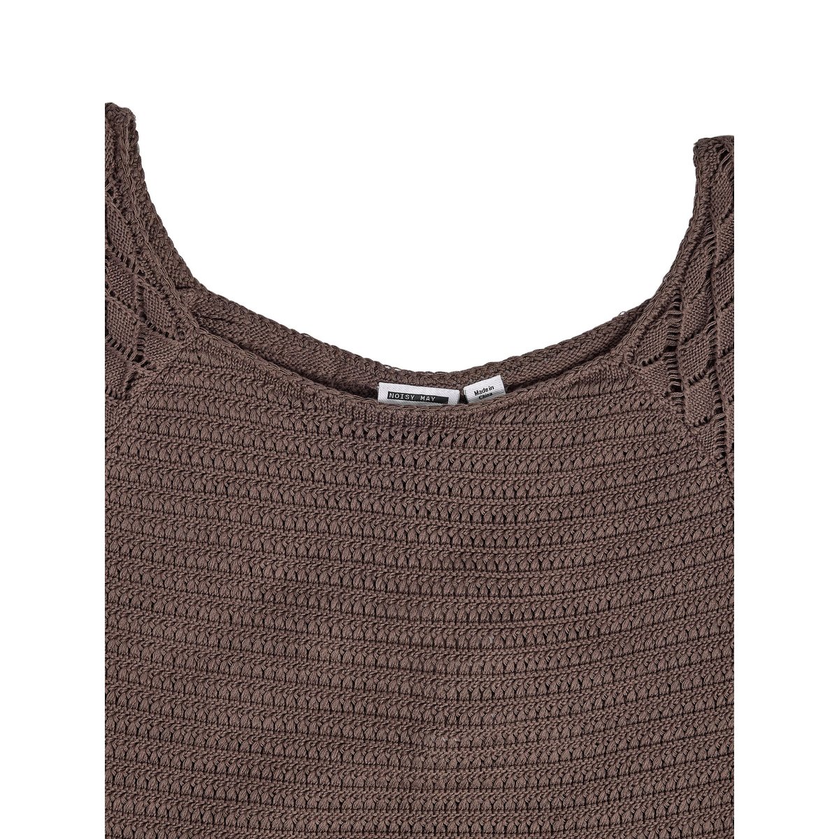 Top En Maille chocolate brown, NOISY MAY