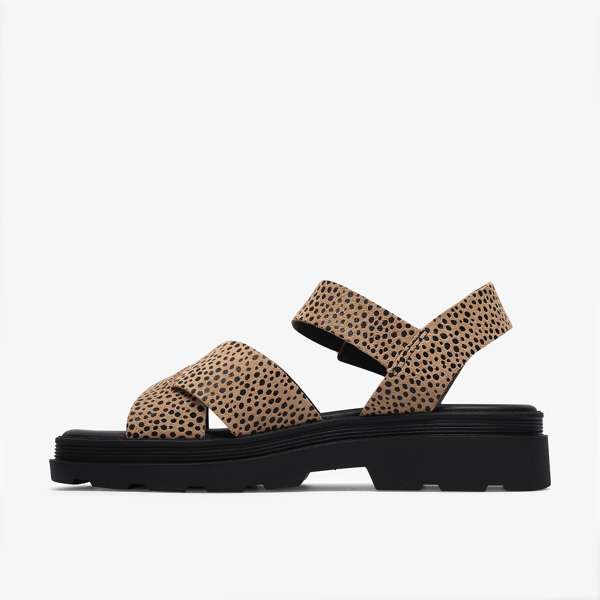 Leren sandalen Orinoco3 Cross beige/zwart, CLARKS