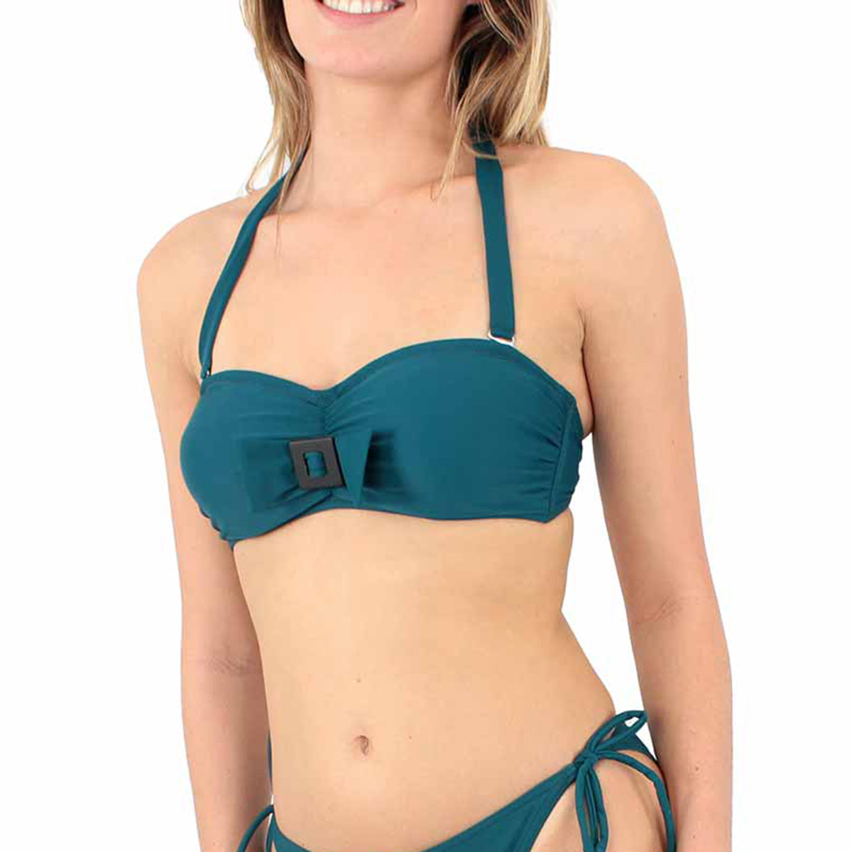 Bas de maillot culotte Belle-Ile vert, LAURA BY JANINE ROBIN