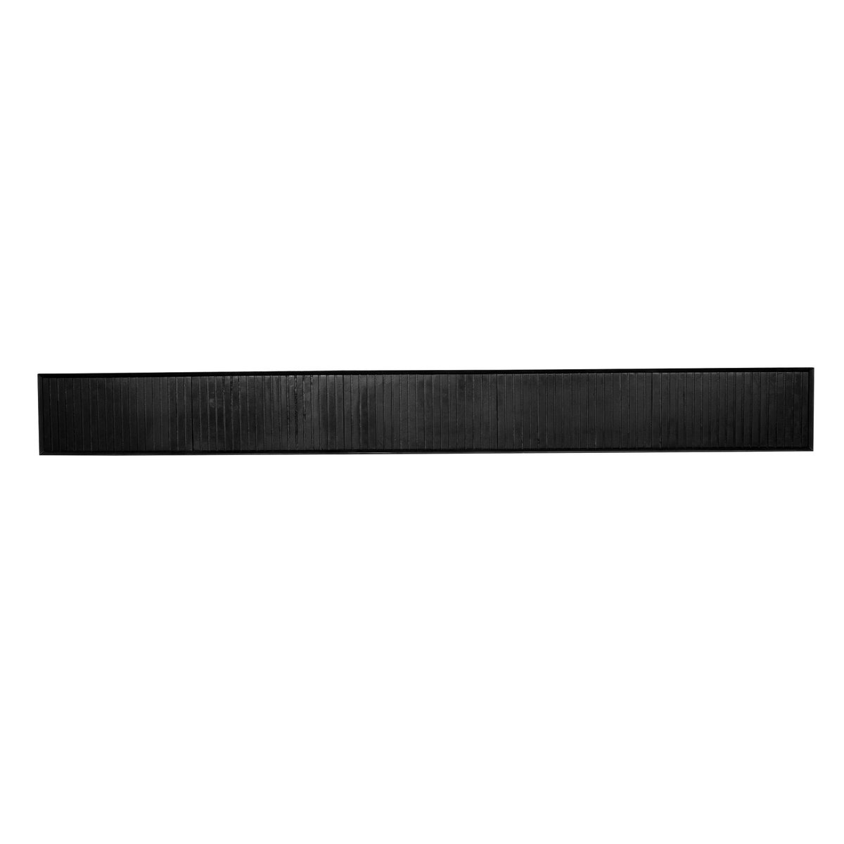 Meuble TV suspendu 5 portes CORTINA noir, PIER IMPORT