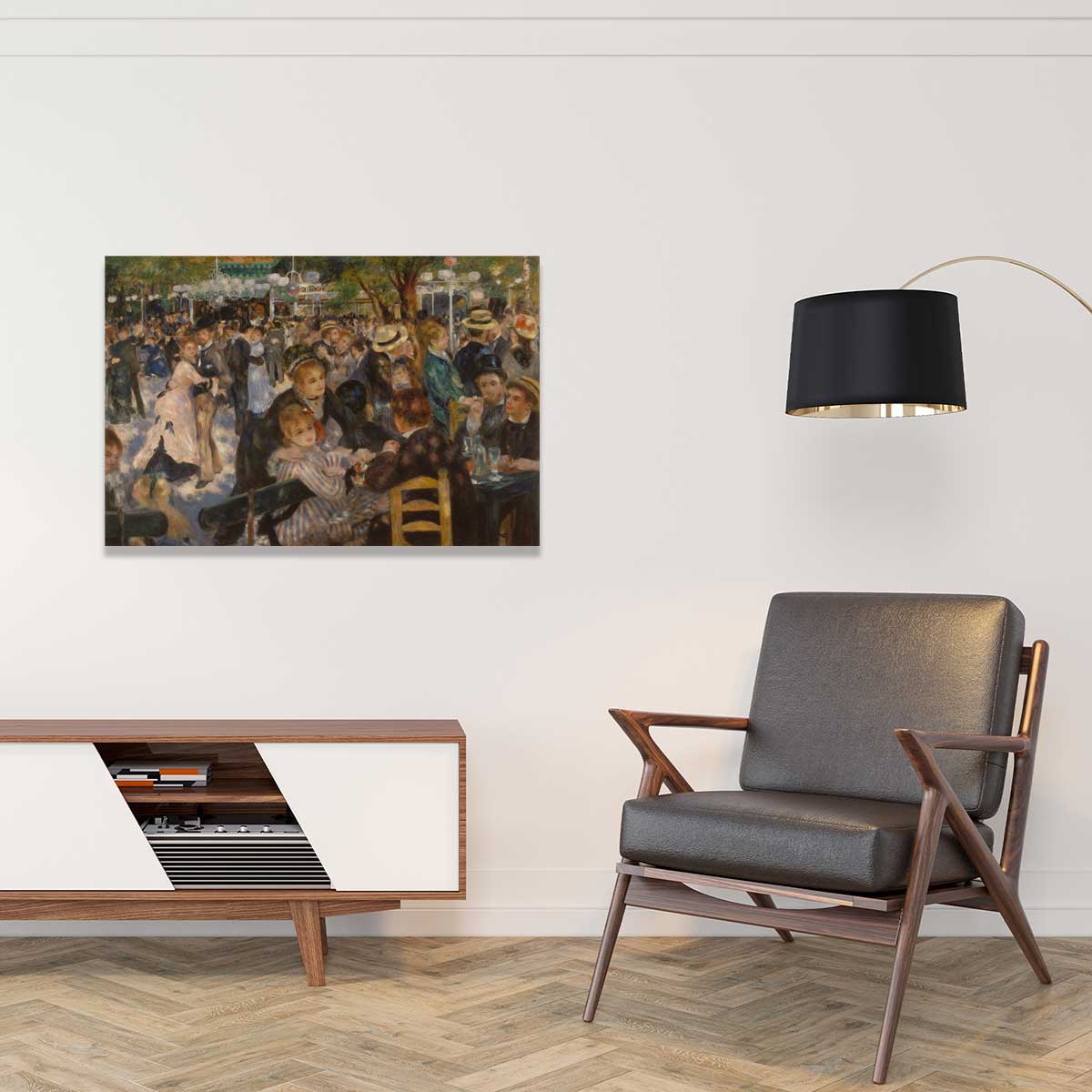Tableau Auguste Renoir -Le Bal du moulin de la galette tableau alu dibond, HEXOA