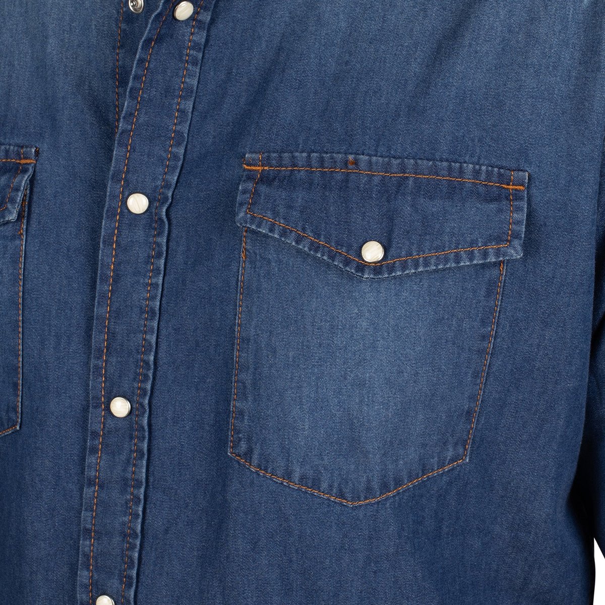 Chemise denim ML denim, SHILTON