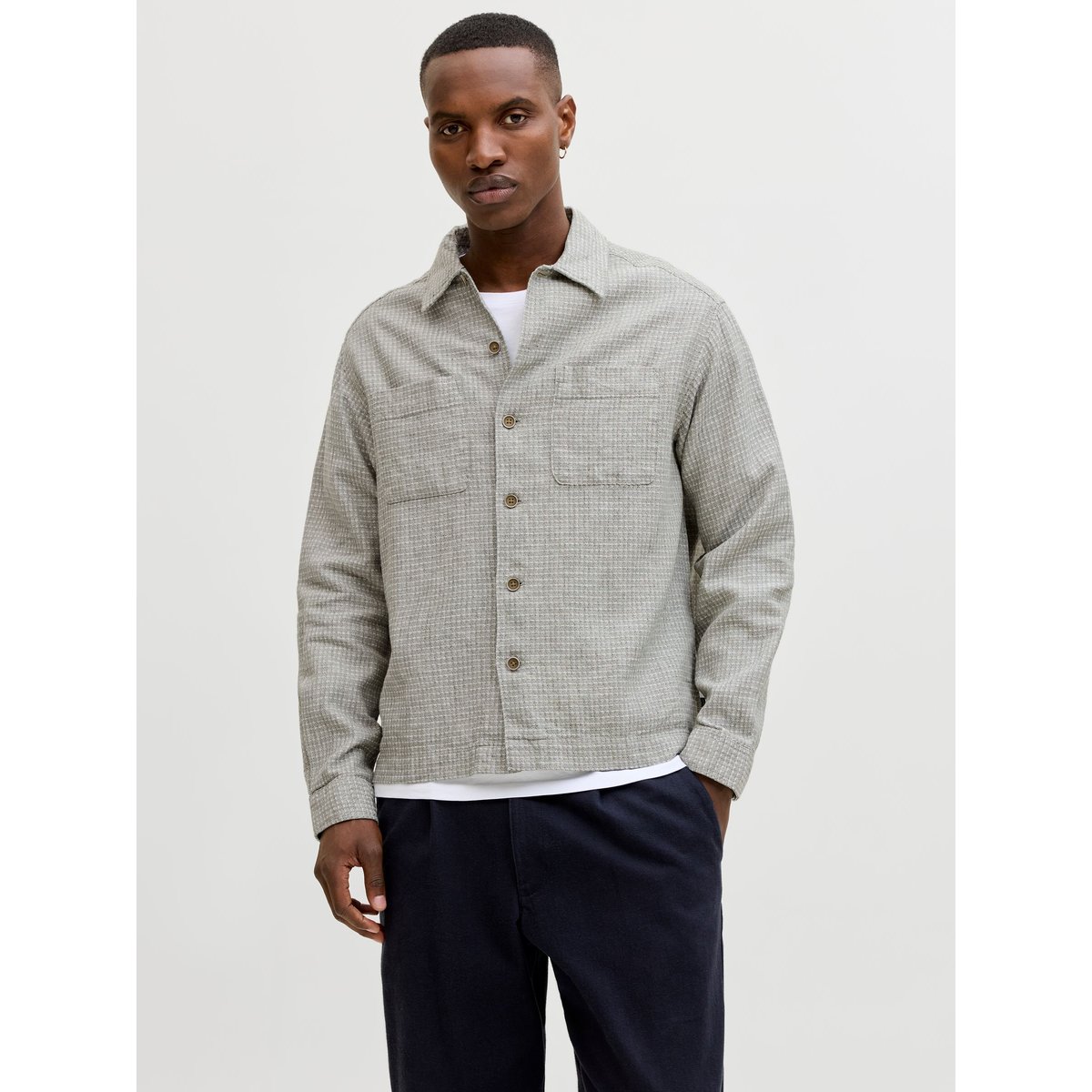 Chemise grise - smokey olive, JACK & JONES
