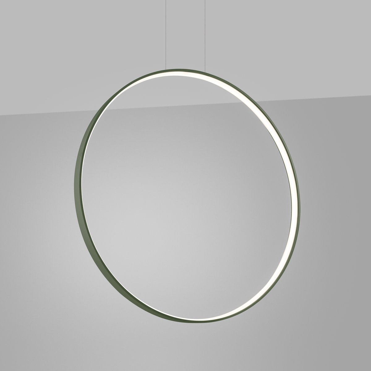 Suspension Aluminium Vert Olive LED 1 Rio vert olive, EDEN