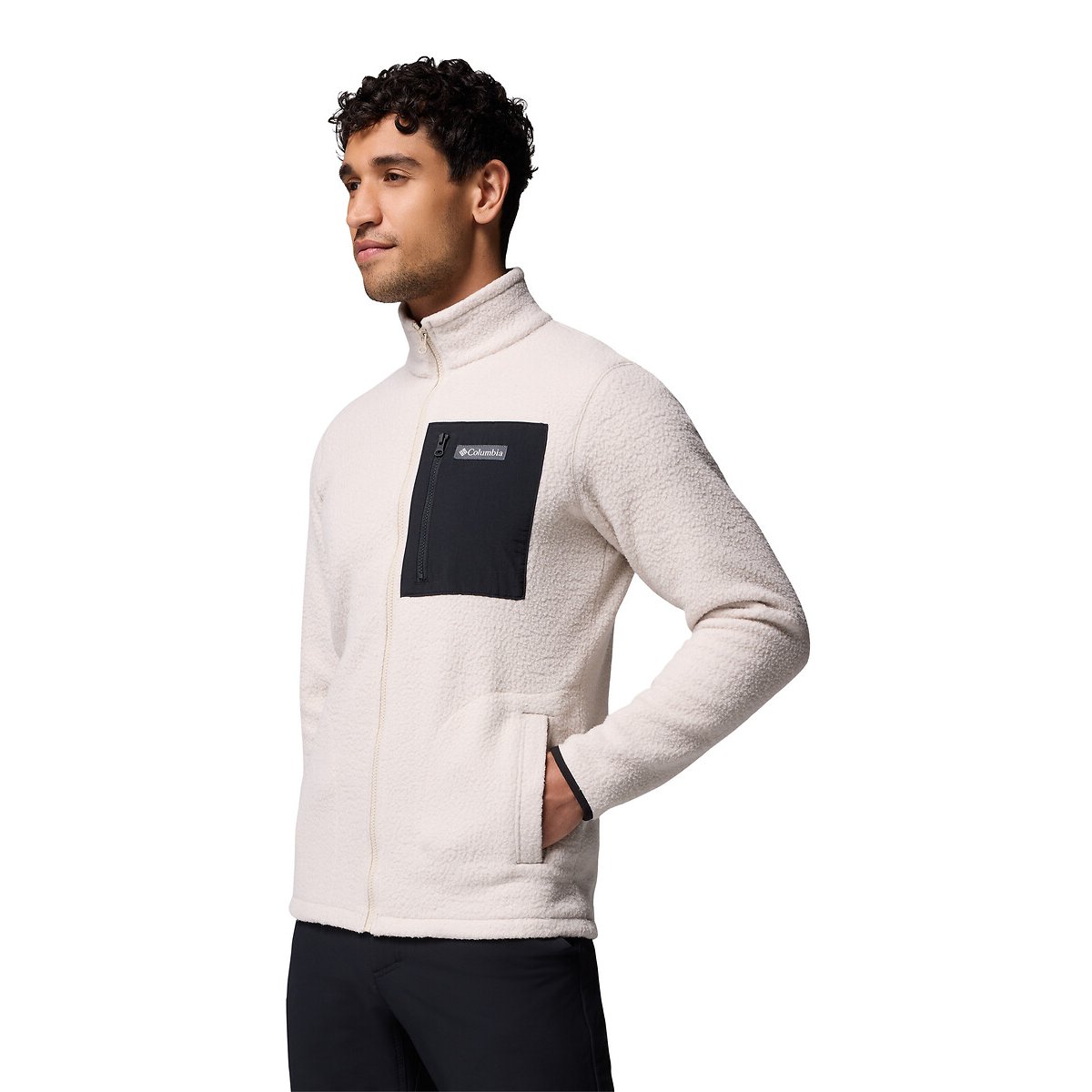 Jasper Zip-Up Fleece Jacket with High Neck ecru , COLUMBIA