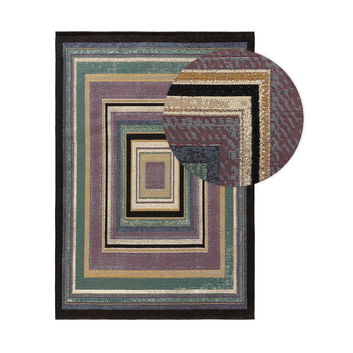 Tapis d'extérieur & intérieur RIA multicouleur/bleu, BENUTA
