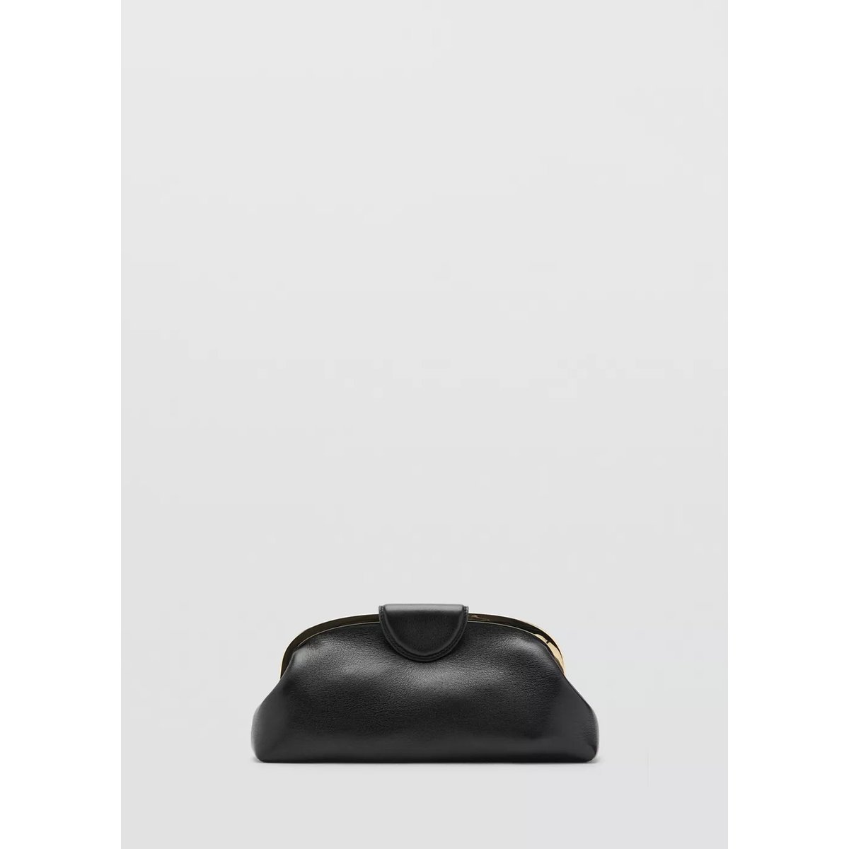Petit sac pochette détails métalliques noir, MANGO