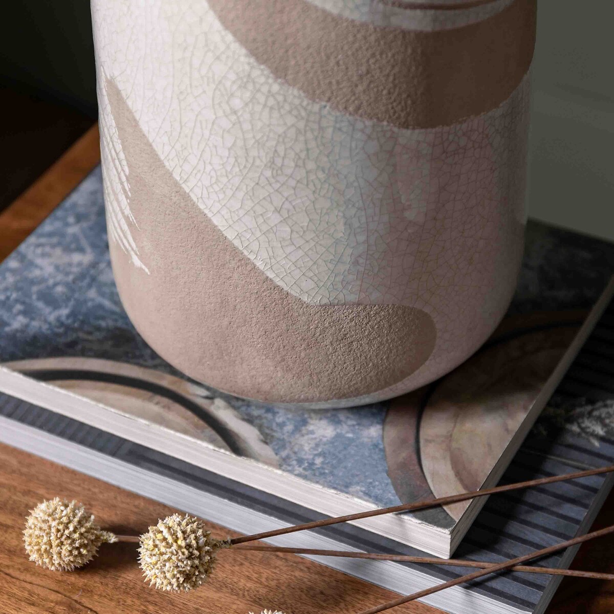 33cm Reactive Vase in White/Brown brown , ÉDITÉ
