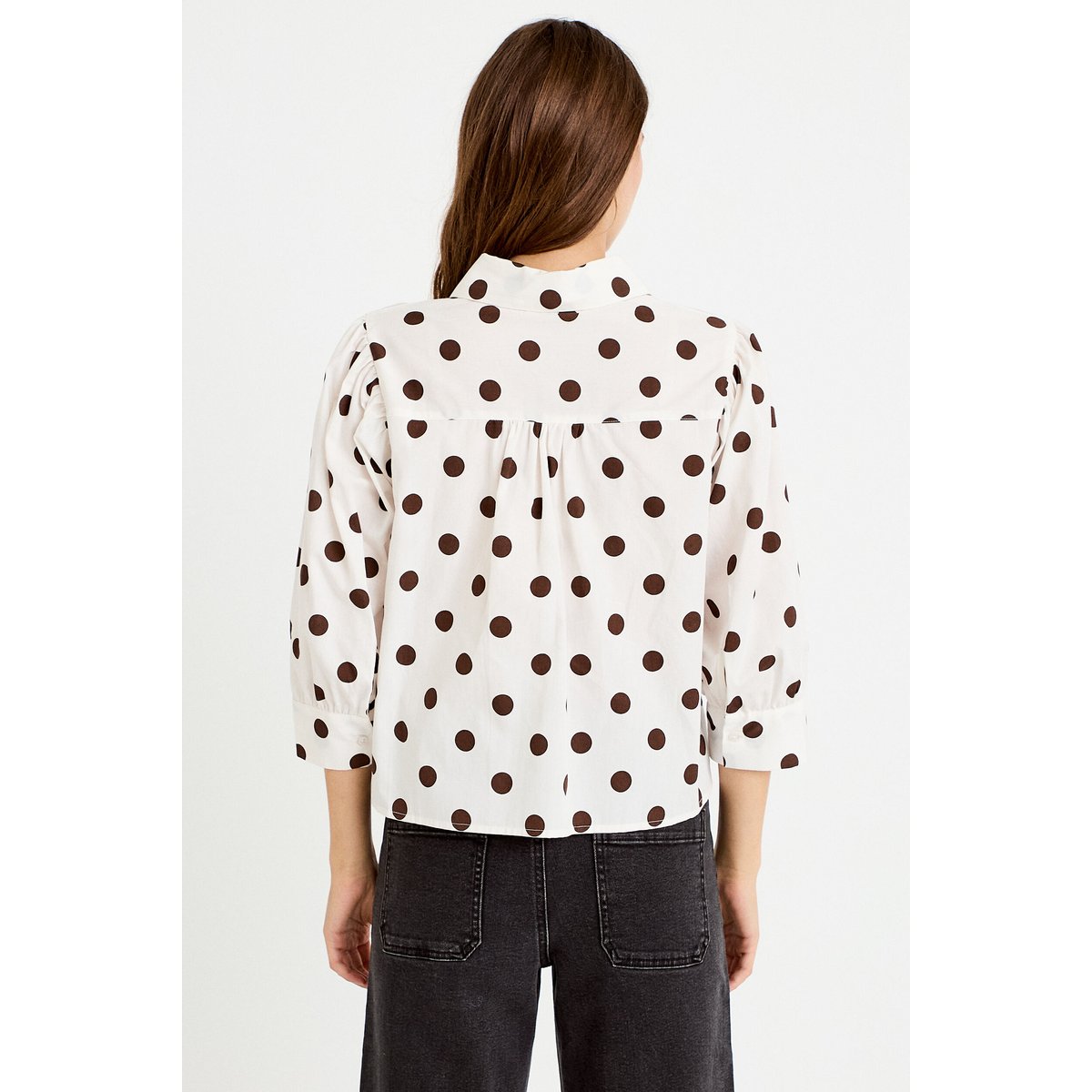 Chemise droite manches longues blanc, CACHE CACHE