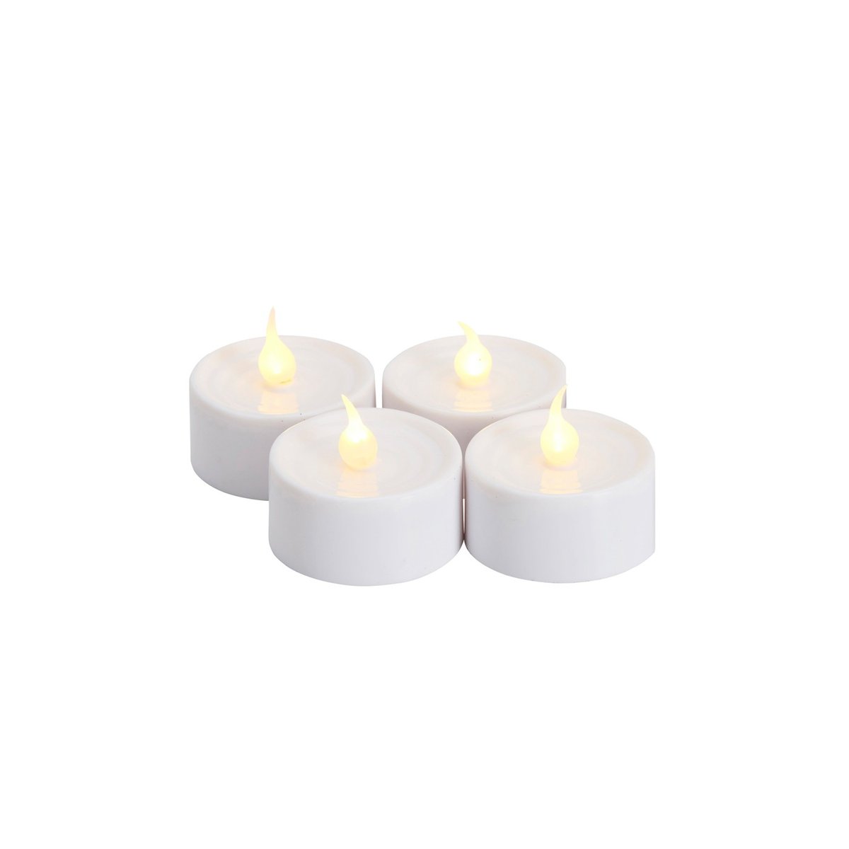 Set de 4 Bougies LED Lone 3 x 2cm à Piles blanche, SIRIUS