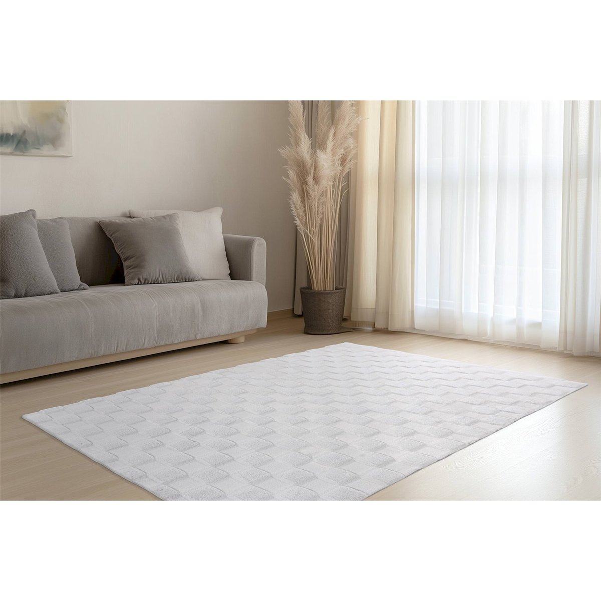 Tapis rectangulaire, Botany argent clair nuancé de gris, ARTE ESPINA