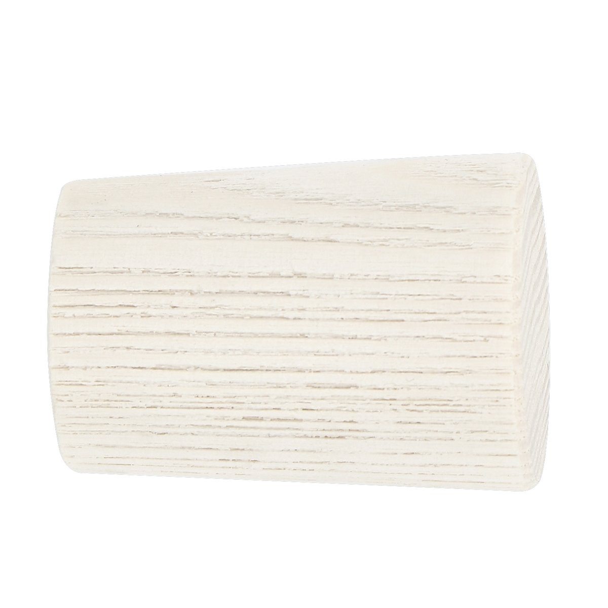 Lot embouts de tringle cylindre en frêne à visser D28 blanc, MOBOIS