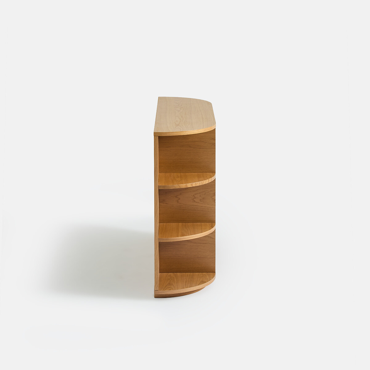 Maddy Oak Veneer Console Table with 1 Flap Door and 8 Compartments oak, LA REDOUTE INTERIEURS
