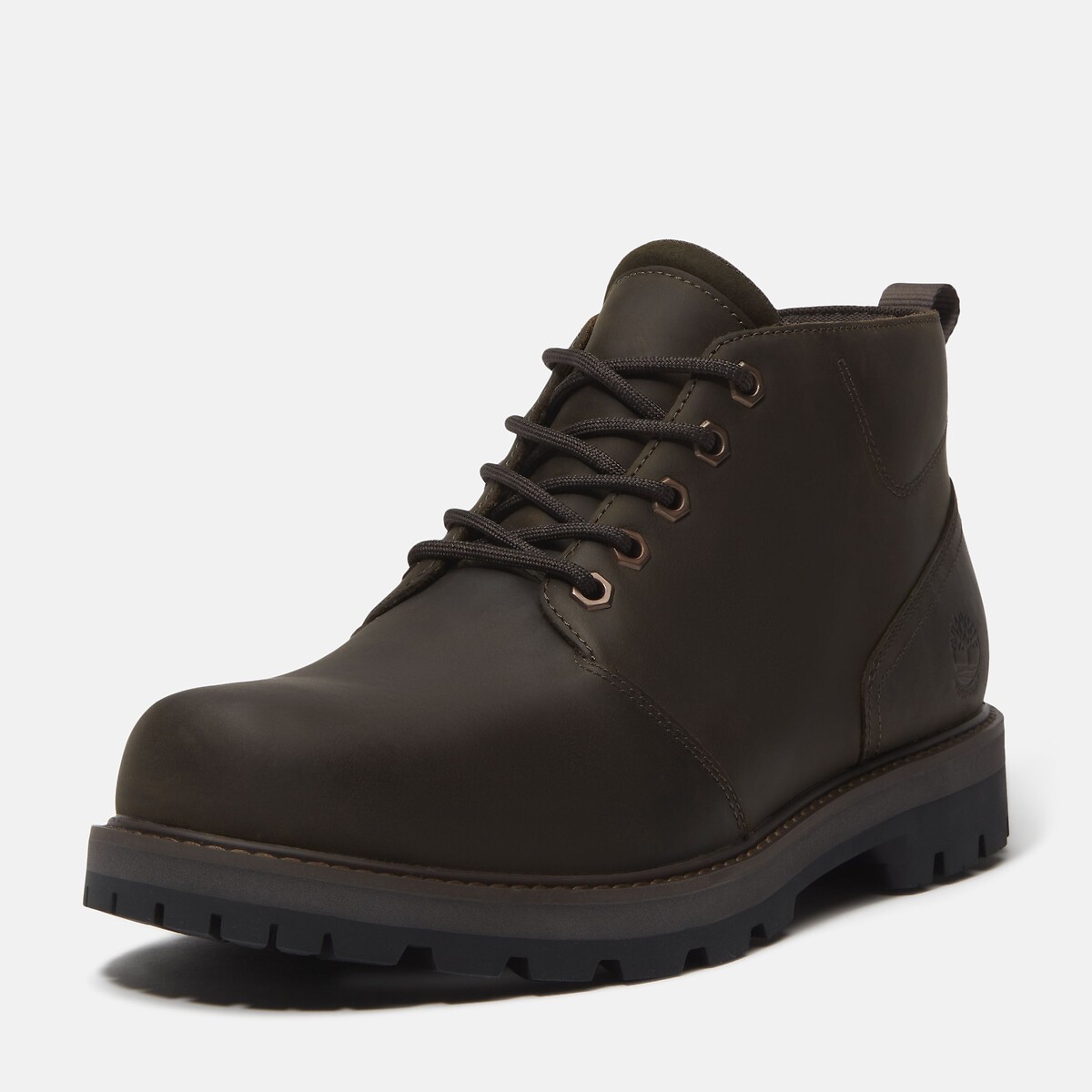 Bottines à lacets en cuir BRITTON ROAD MID LACE CHUKKA kaki foncé, TIMBERLAND