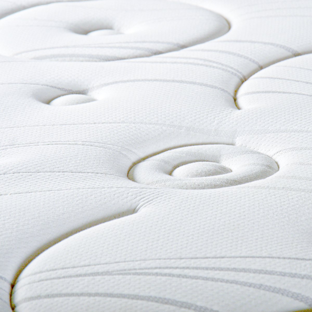 Ensemble Reina 2.0 180x200 cm Matelas Ressorts ensachés + Sommier Bois blanc, BELLECOUR