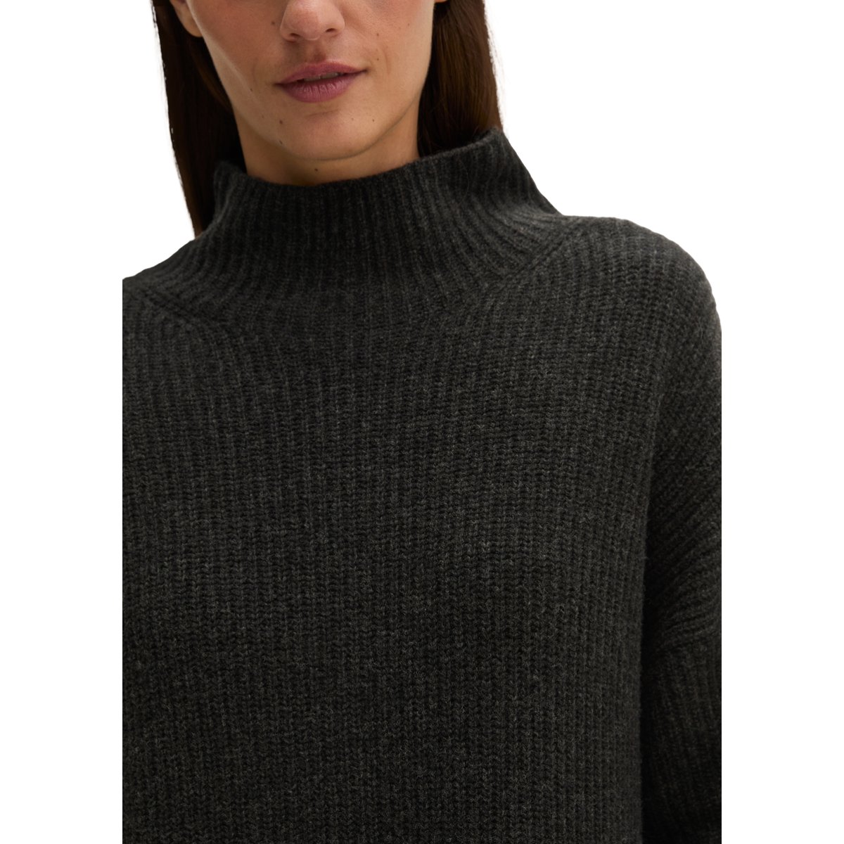 Robe en maille ample en mélange de laine vierge douce gris, MARC O'POLO
