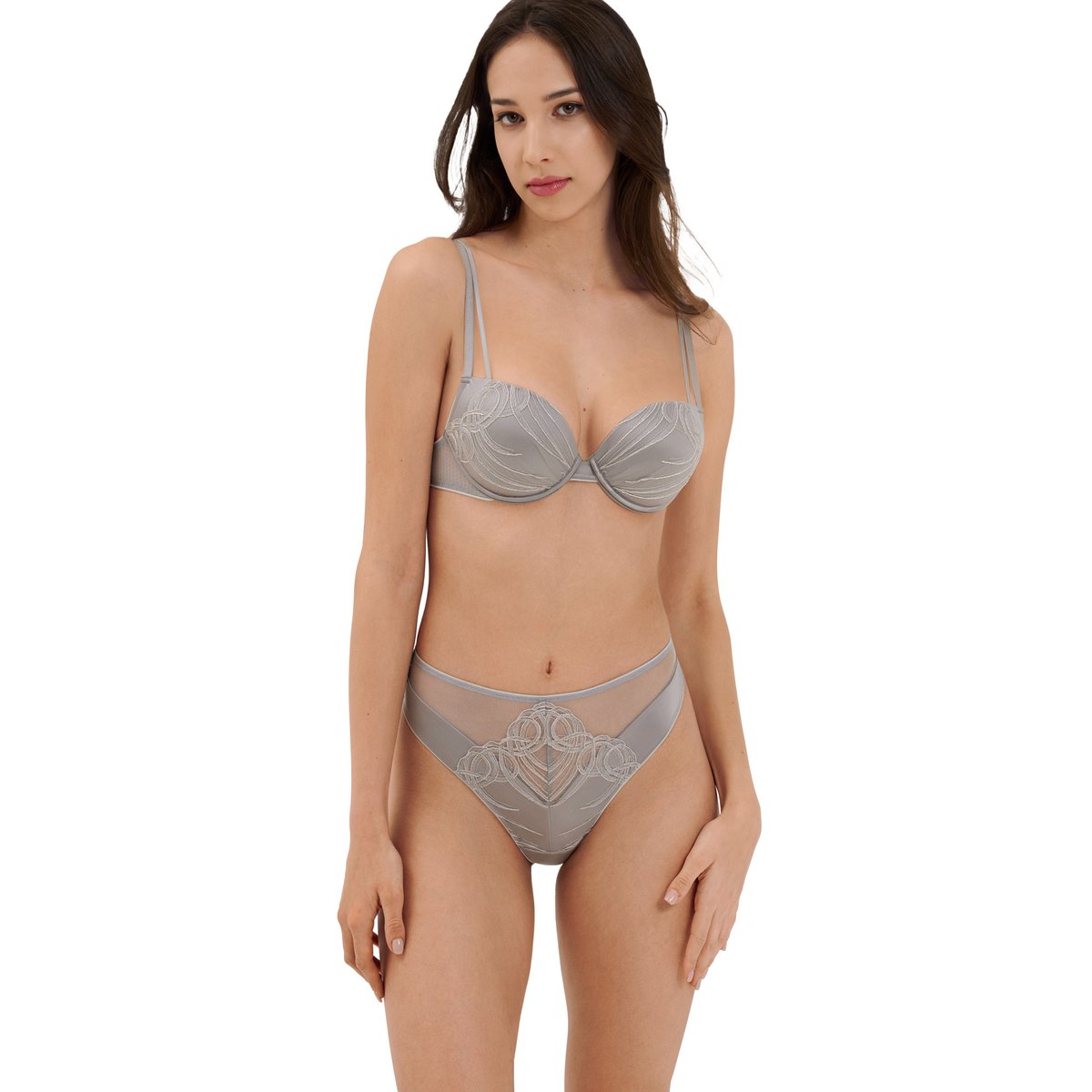 Soutien-gorge push-up Amaze argent, LISCA