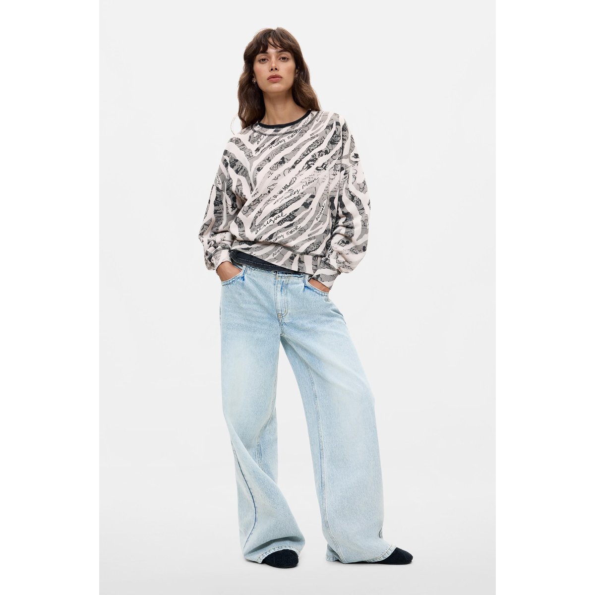 Sweat-shirt imprimé Mickey™ noir, DESIGUAL