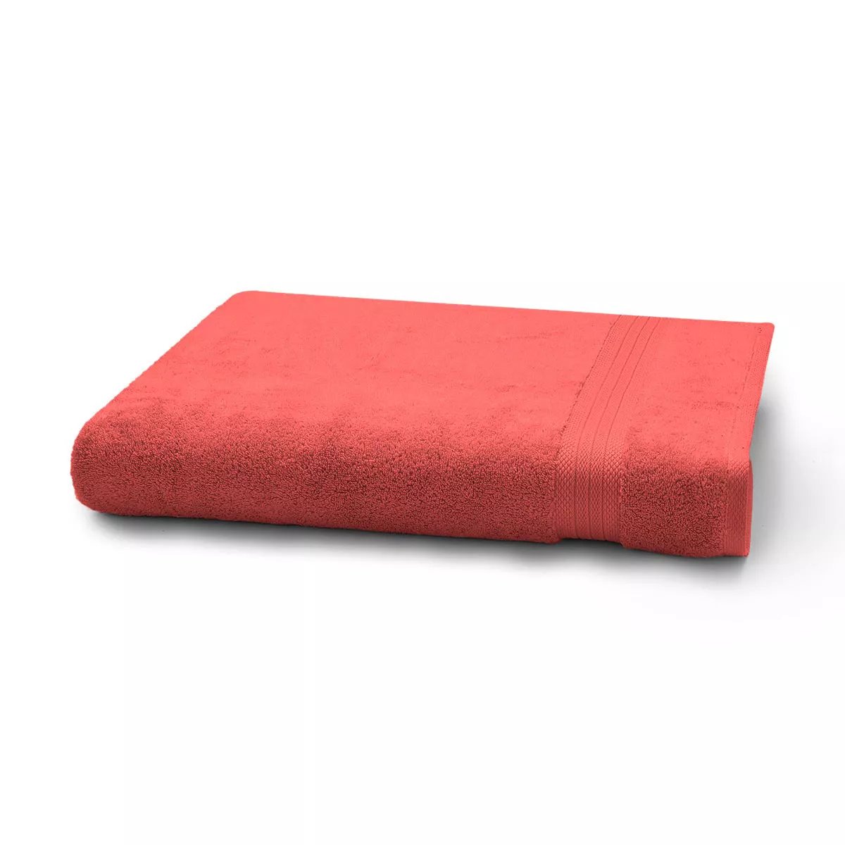 Drap de bain pur coton ELEA corail, GARNIER THIEBAUT