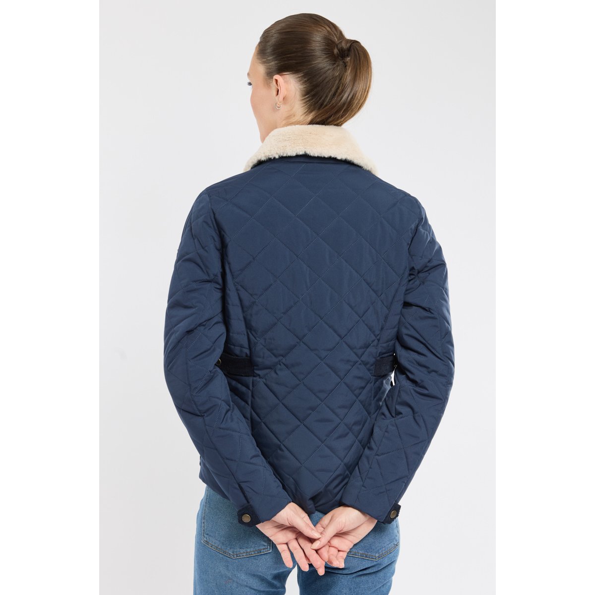 Veste matelassée en polyester recyclé BANLEY marine, BERMUDES