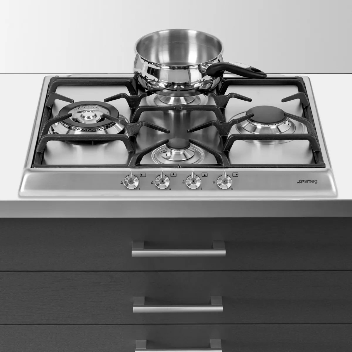 Table Gaz Ser60sgh3 gris, SMEG