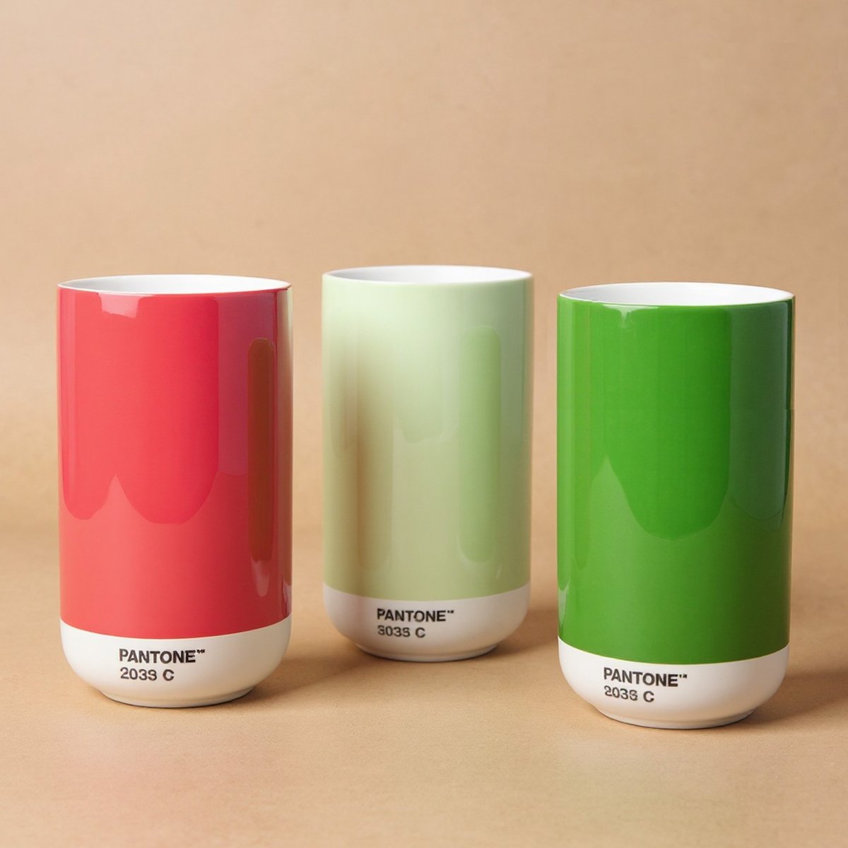 Vase Pantone h 14 cm vert clair 578c, COPENHAGEN DESIGN