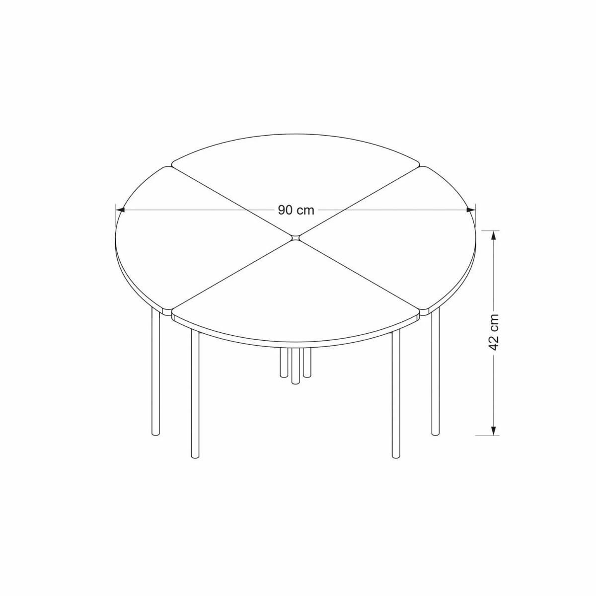 Table basse gigogne petit espace, finition anthracite JENA anthracite, PIER IMPORT