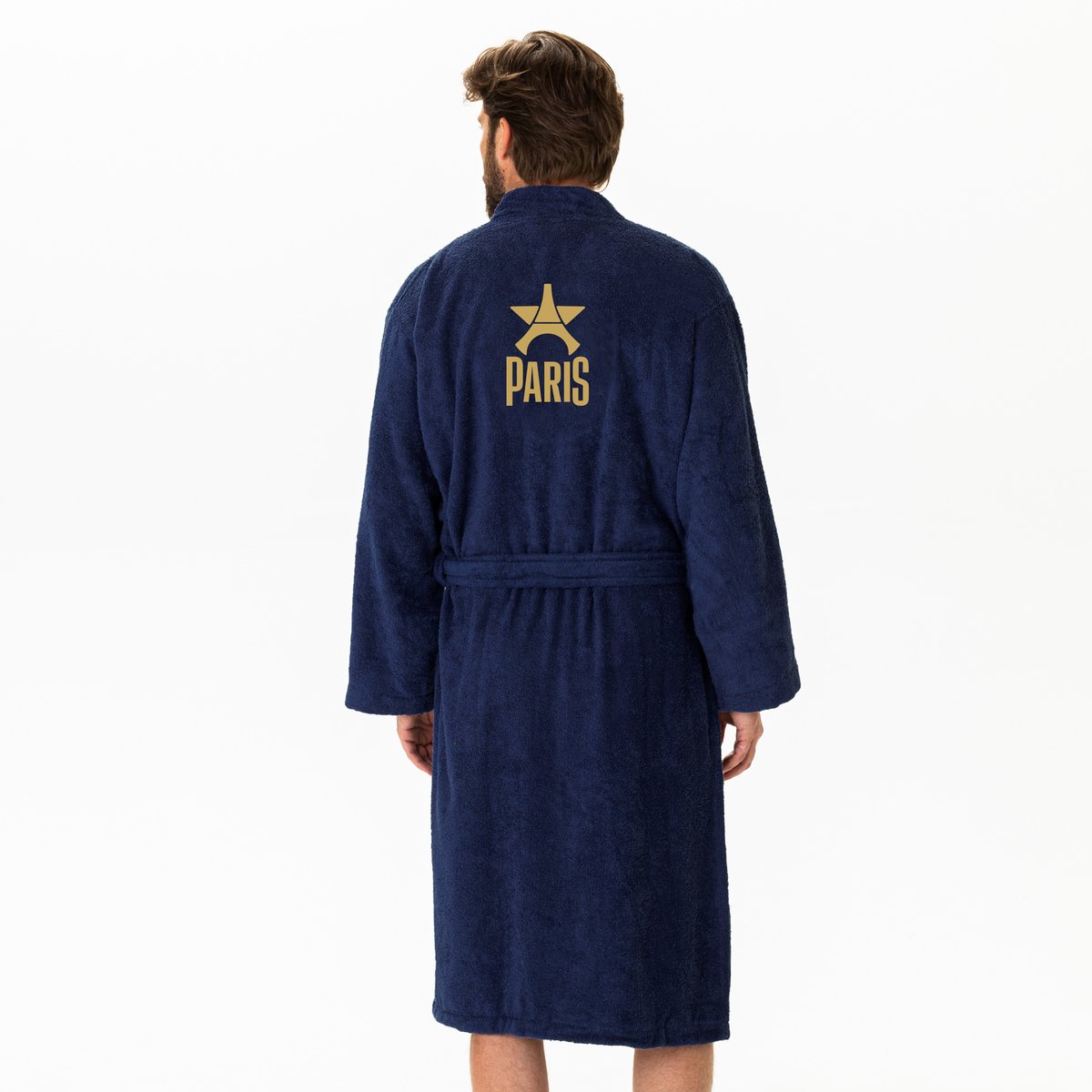 Peignoir adulte 100% coton, Paris Saint Germain EUROPE bleu, PSG