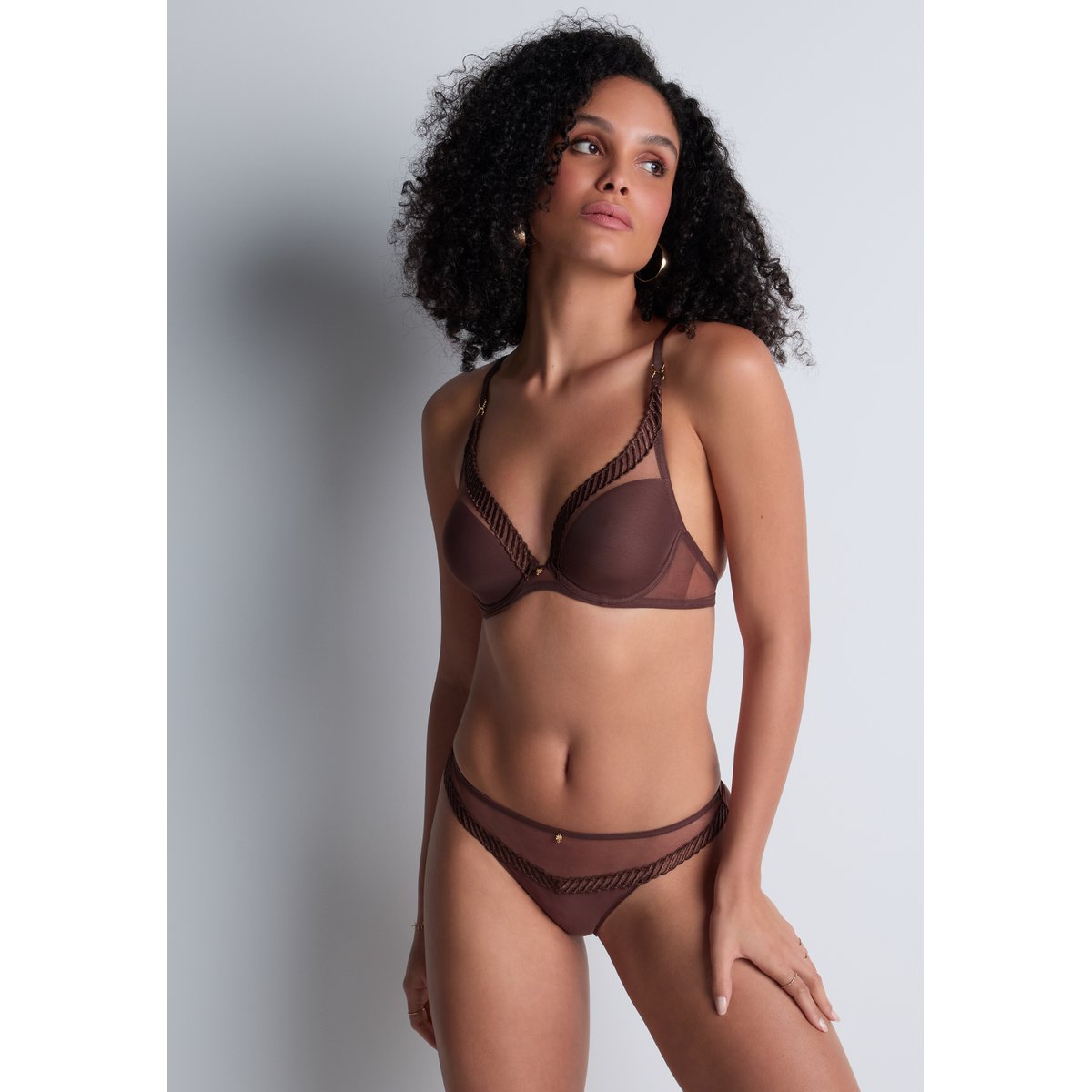Soutien gorge Triangle avec armatures Sheer Emotion brun, AUBADE