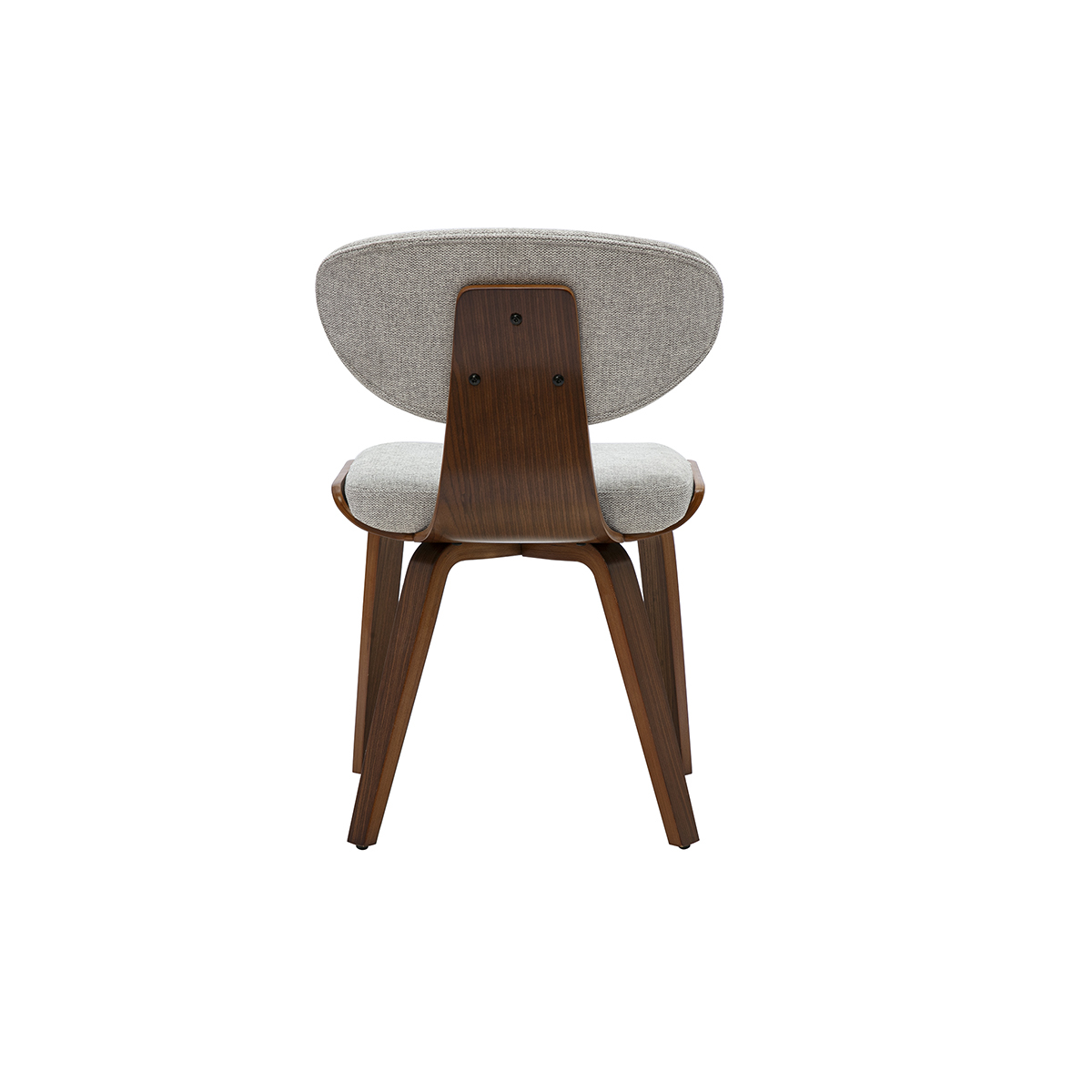 Chaises en tissu effet velours texturé beige et bois clair (lot de 2) YELLE gris, MILIBOO