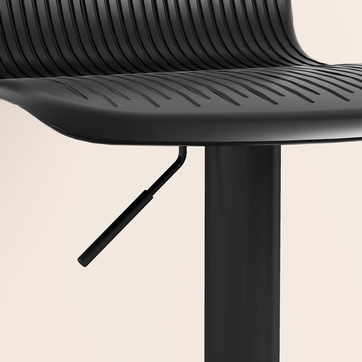 Tabouret de bar Polypropylène Noir noir, HOMCOM