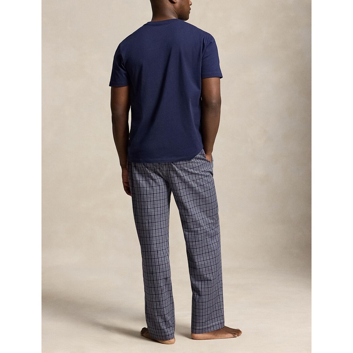 Ensemble de pyjama avec T-shirt et pantalon bleu marine/marron, POLO RALPH LAUREN