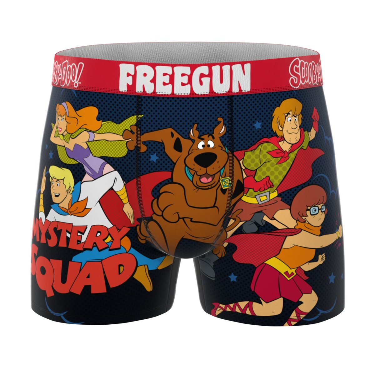 Lot De 3 Boxers Scooby-doo vert/violet/rouge/bleu foncé, FREEGUN
