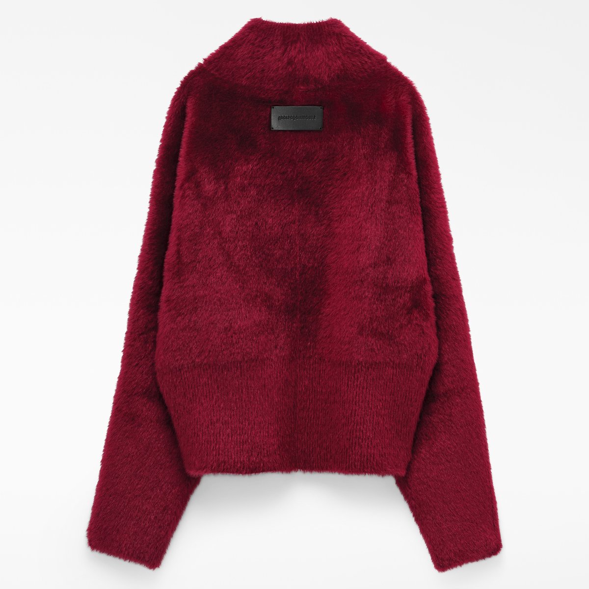Veste à manches kimono imitation fourrure grenat, ADOLFO DOMINGUEZ