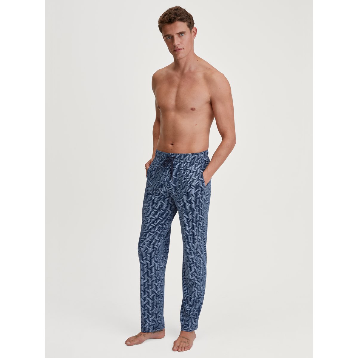 Pantalon Coton RMX SLEEP FREE lac glaciaire, CALIDA