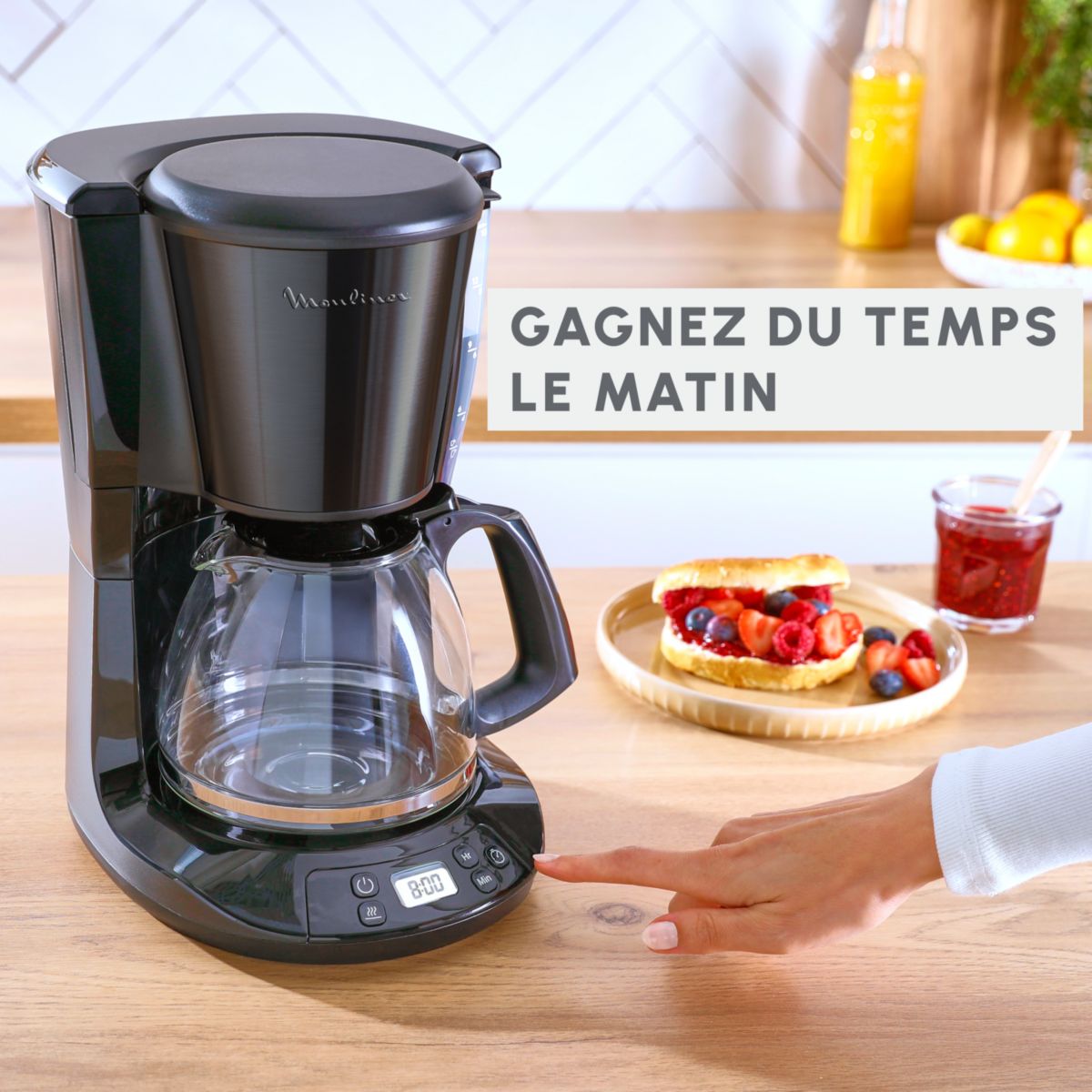 Cafetière filtre FG5S28E0 couleur unique, MOULINEX
