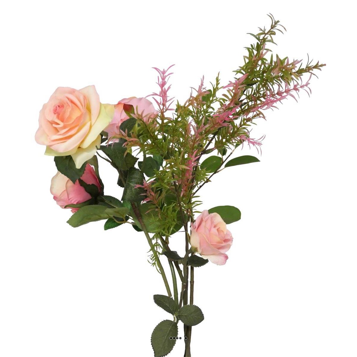 Branche de feuilles de Mirte factice H62cm vert-rose, ARTIFICIELLES