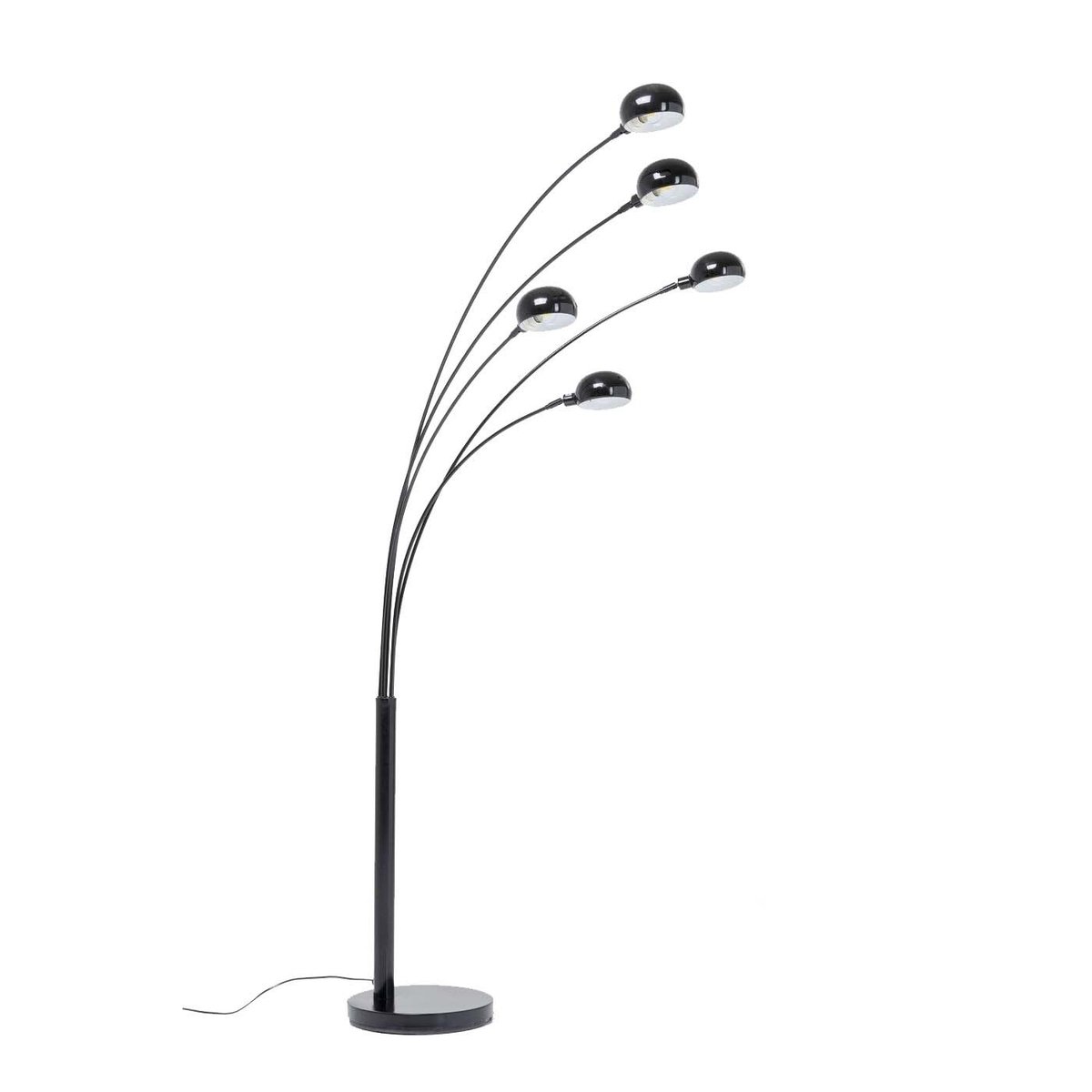Lampadaire en acier 201cm, FIVE FINGERS noir, KARE DESIGN