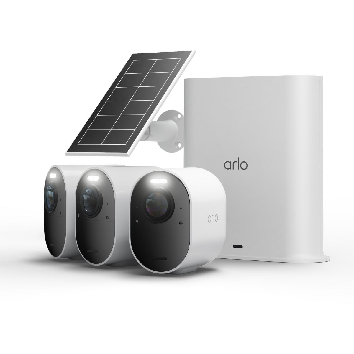 Caméra de surveillance Pack 3cam.ext. 4K Ultra3+panneau solaire couleur unique, ARLO
