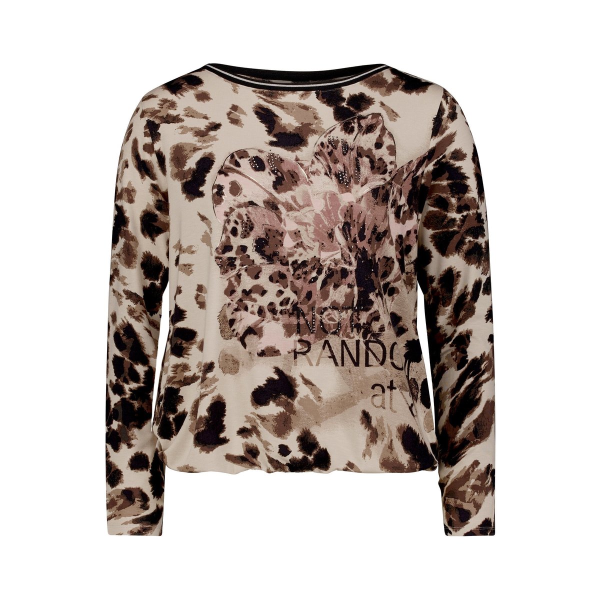 Haut casual à élastique beige/noir, BETTY BARCLAY