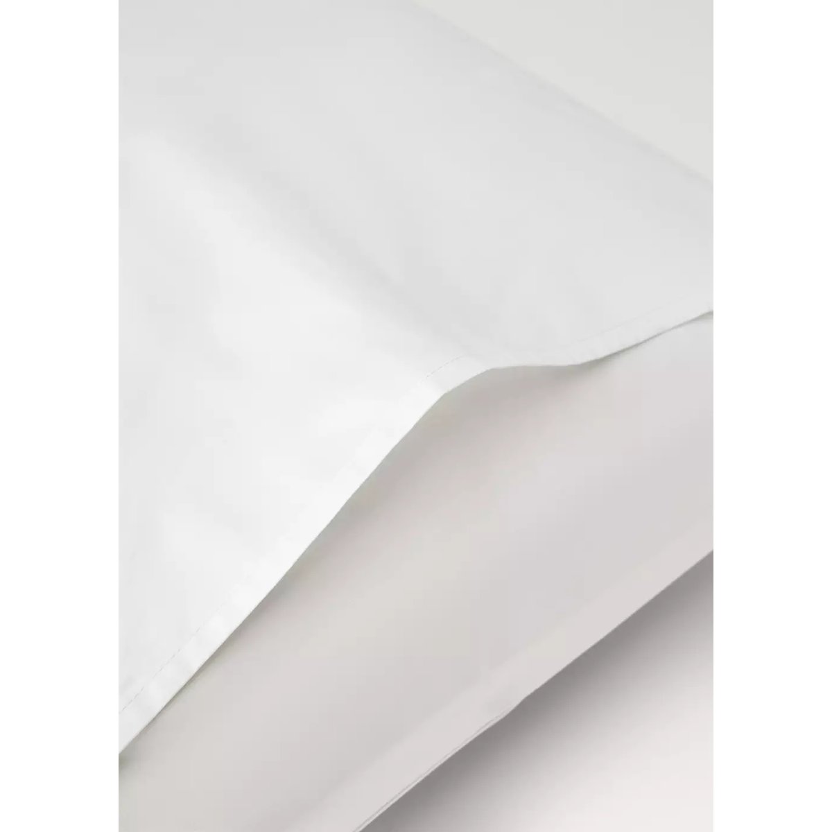 Deux taies d’oreiller coton satin 600 fils 60x60 cm blanc, MANGO HOME