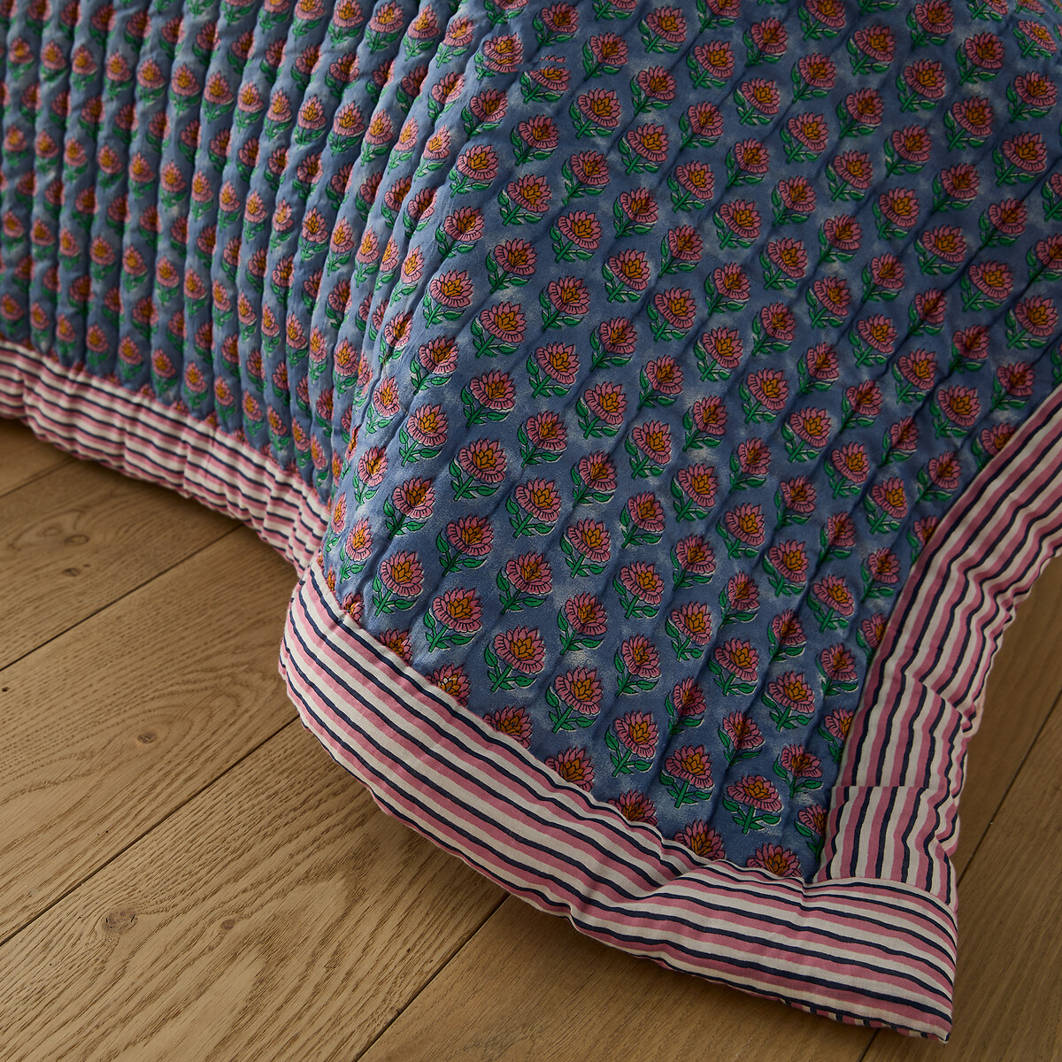 Couvre-lit enfant matelassé, Sanaa imprimé fleur, LA REDOUTE INTERIEURS